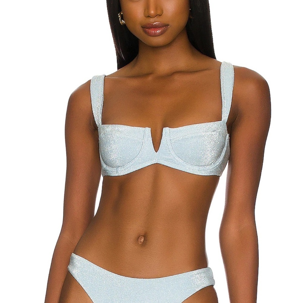 Monday swimwear Clovelly Bikini Top Powder Blue L
